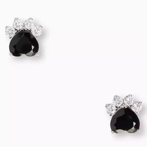 kate spade Black and Silver Heart Earrings